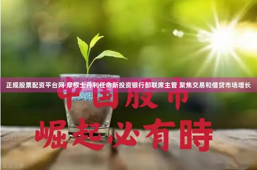 正规股票配资平台网 摩根士丹利任命新投资银行部联席主管 聚焦交易和借贷市场增长
