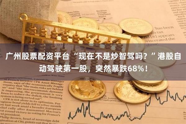 广州股票配资平台 “现在不是炒智驾吗？”港股自动驾驶第一股，突然暴跌68%！