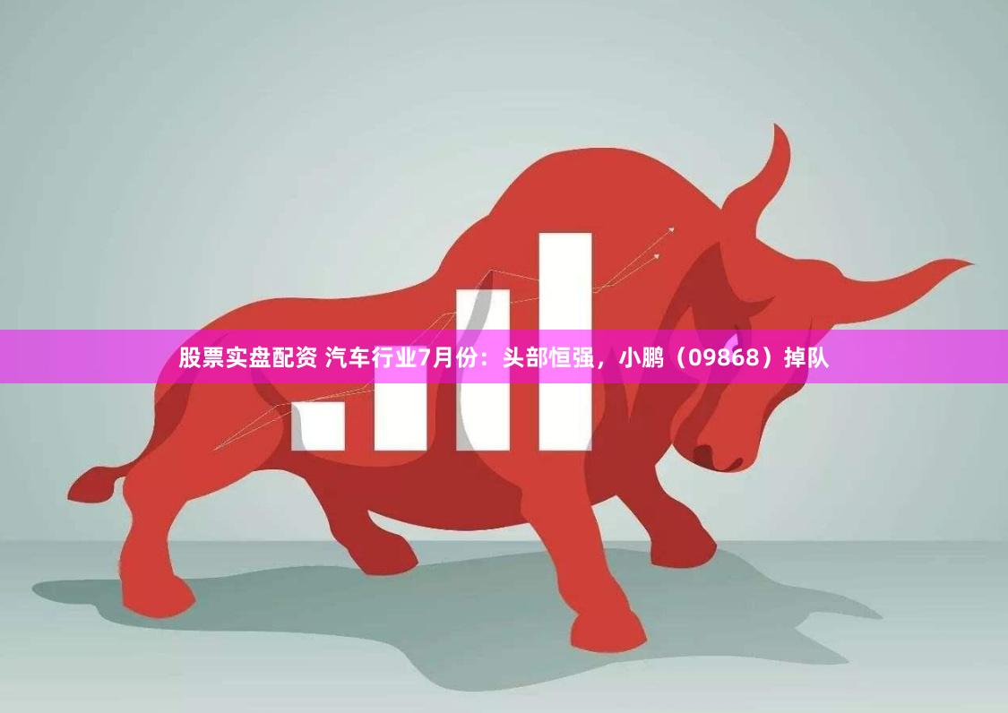 股票实盘配资 汽车行业7月份：头部恒强，小鹏（09868）掉队