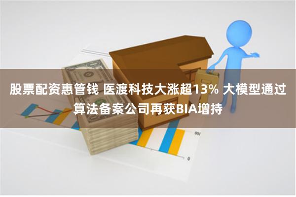 股票配资惠管钱 医渡科技大涨超13% 大模型通过算法备案公司再获BIA增持