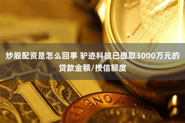 炒股配资是怎么回事 驴迹科技已提取3000万元的贷款金额/授信额度